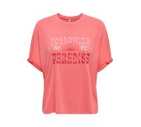 ONLY T-shirt 'ONLFREE' or / rose foncé / melon / rouge clair, Taille S