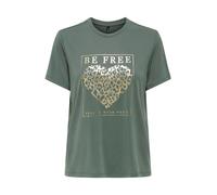 ONLY T-shirt 'ONLFREE' or / sapin / blanc, Taille S
