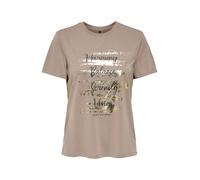 ONLY T-shirt 'ONLFREE' or / taupe / noir, Taille S