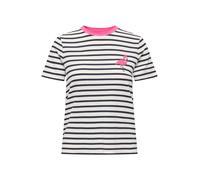 ONLY T-shirt 'ONLHEART' bleu foncé / rose clair / blanc, Taille L