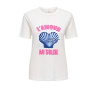 ONLY T-shirt 'ONLHENNY' anthracite / rose / noir / blanc cassé, Taille XL