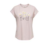 ONLY T-shirt 'ONLJANY' jaune / lilas / noir / blanc, Taille S