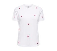 ONLY T-shirt 'ONLKETTY' vert / rouge / blanc, Taille L