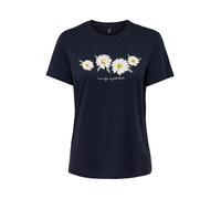 ONLY T-shirt 'ONLKita' bleu nuit / jaune / vert clair / blanc, Taille XS