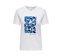 ONLY T-shirt 'ONLKITA' bleu roi / bleu foncé / rosé / blanc, Taille L