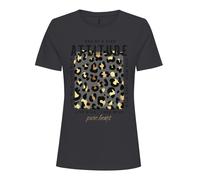 ONLY T-shirt 'ONLKita' jaune d'or / gris basalte / noir, Taille L