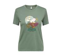 ONLY T-shirt 'ONLKITA' or / jade / sapin / violet, Taille S
