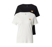 ONLY T-shirt 'ONLKITA' or / noir / blanc, Taille S