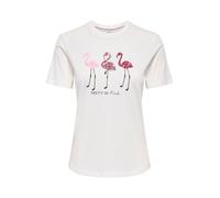 ONLY T-shirt 'ONLKITA' rose / rose / framboise / blanc cassé, Taille S