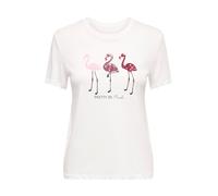 ONLY T-shirt 'ONLKITA' rose / rouge foncé / noir / blanc cassé, Taille M