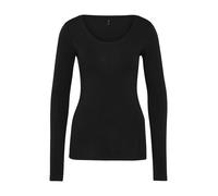 Only Onllive Love Life L/s Oneck Top Noos JRS T-Shirt, Noir, L Femme
