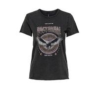 ONLY T-shirt 'ONLLUCY' beige / gris foncé / mauve / noir, Taille M