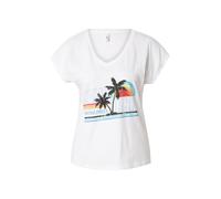 ONLY T-shirt 'ONLLUCY' bleu / orange / noir / blanc, Taille XS