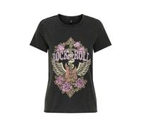 ONLY T-shirt 'ONLLUCY' brocart / olive / lavande / noir, Taille S