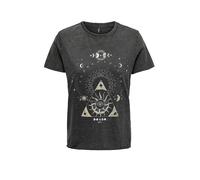 ONLY T-shirt 'ONLLucy' or / noir / blanc cassé, Taille S