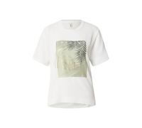 ONLY T-shirt 'ONLNEWFLORA' or / sapin / vert clair / blanc, Taille L