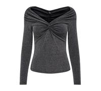 ONLY T-shirt 'ONLQueen' noir / argent, Taille XS