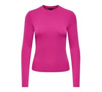 Only Haut Basique à col Rond Onlriley JRS Noos pour Femme, avec col Rond et Manches Longues, pour Jeunes Femmes (1 pièce), Fuchsia, S
