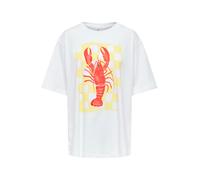 ONLY T-shirt 'ONLROSIE' jaune / rouge / blanc, Taille M
