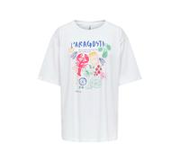 ONLY T-shirt 'ONLROSIE' jaune / vert / rouge / blanc, Taille XS