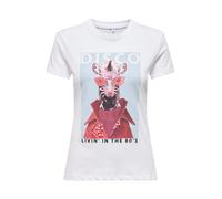 ONLY T-shirt 'ONLVIBE' bleu clair / bourgogne / noir / blanc, Taille XS
