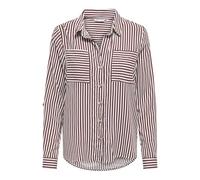 ONLY T-Shirt Onlyasmin L/S WVN Noos pour Femme avec Manches Longues et Coupe Standard pour Un Usage Quotidien, Cappuccino, L