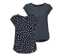 ONLY T-shirt pour femme Onlvic S/S Solid AOP Top Ptm, chemisier, manches courtes, 40