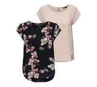 ONLY T-shirt pour femme Onlvic S/S Solid AOP Top Ptm, chemisier, manches courtes, 42