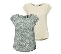 ONLY T-shirt pour femme Onlvic S/S Solid AOP Top Ptm, chemisier, manches courtes, 42