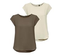ONLY T-shirt pour femme Onlvic S/S Solid AOP Top Ptm, chemisier, manches courtes, 44