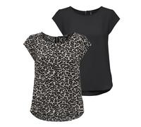 ONLY T-shirt pour femme Onlvic S/S Solid AOP Top Ptm, chemisier, manches courtes, 44