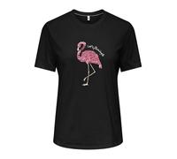 ONLY T-shirt rose / noir / blanc, Taille M