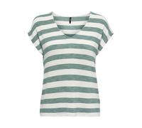 ONLY T-shirt vert chiné / blanc, Taille XL