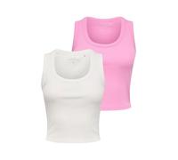 ONLY Tank Top 2 Pack Onleasy Lot de 2 débardeurs S/L JRS, Cloud Dancer, Femmes