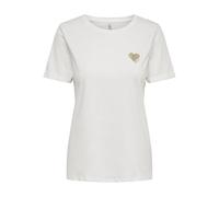 ONLY T-shirt 'ONLKita' or / blanc, Taille XS