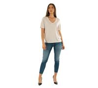 ONLY Onlelise S/S V-Neck Top JRS T-Shirt, Beige Clair, S Femme