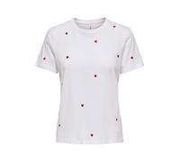 Only T-shirt Ketty Bright White Heart blanc Taille L