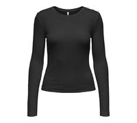 ONLY Tee Shirt Manches Longues checkie Black Rhinestones Round M