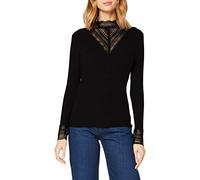 Tee shirt manches longues Onltilde l/s high neck lace top jrs noos Noir Taille : S