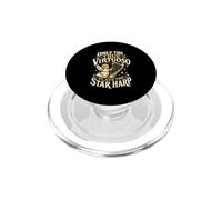 Only The True Virtuoso Joue Star Harp Celestial Music PopSockets PopGrip pour MagSafe