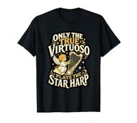 Only The True Virtuoso Joue Star Harp Celestial Music T-Shirt Graphique avec Valeur