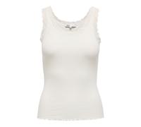 Only Débardeur ONLSara en dentelle, sans manches, col en U, Cloud Dancer, Taille S