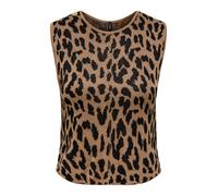 ONLY Tops en tricot 'ONLVienna' caramel / noir, Taille XL