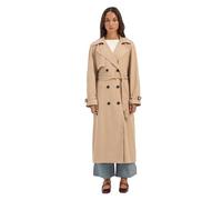 Trench coat Col à revers Ceinture à la taille beige Beige L