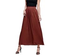 Only Venedig Jupe longue paperbag tissée rouge - Femme XS