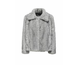 ONLY Veste aspect fourrure gris clair | L