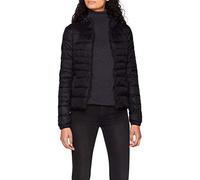 Veste matelassée Col montant haut Manches longues noir en nylon Noir XL