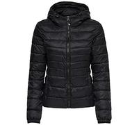 Veste matelassée Col montant haut Manches longues noir en nylon Noir XL