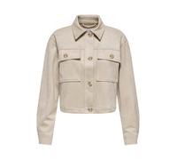 ONLY ONLY Cream Short Faux Suede Jacket