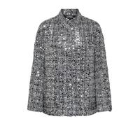 ONLY Veste mi-saison 'ONLQuinn Life' noir / argent / blanc, Taille M